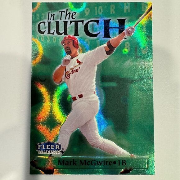 1998 Fleer Tradition In the Clutch Mark McGwire 12 IC - Picture 2 of 3